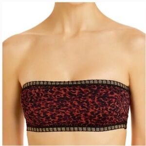 NWT Platinum Inspired by Solange Ferrarini Wild Heart Crochet Trim Bandeau sz D